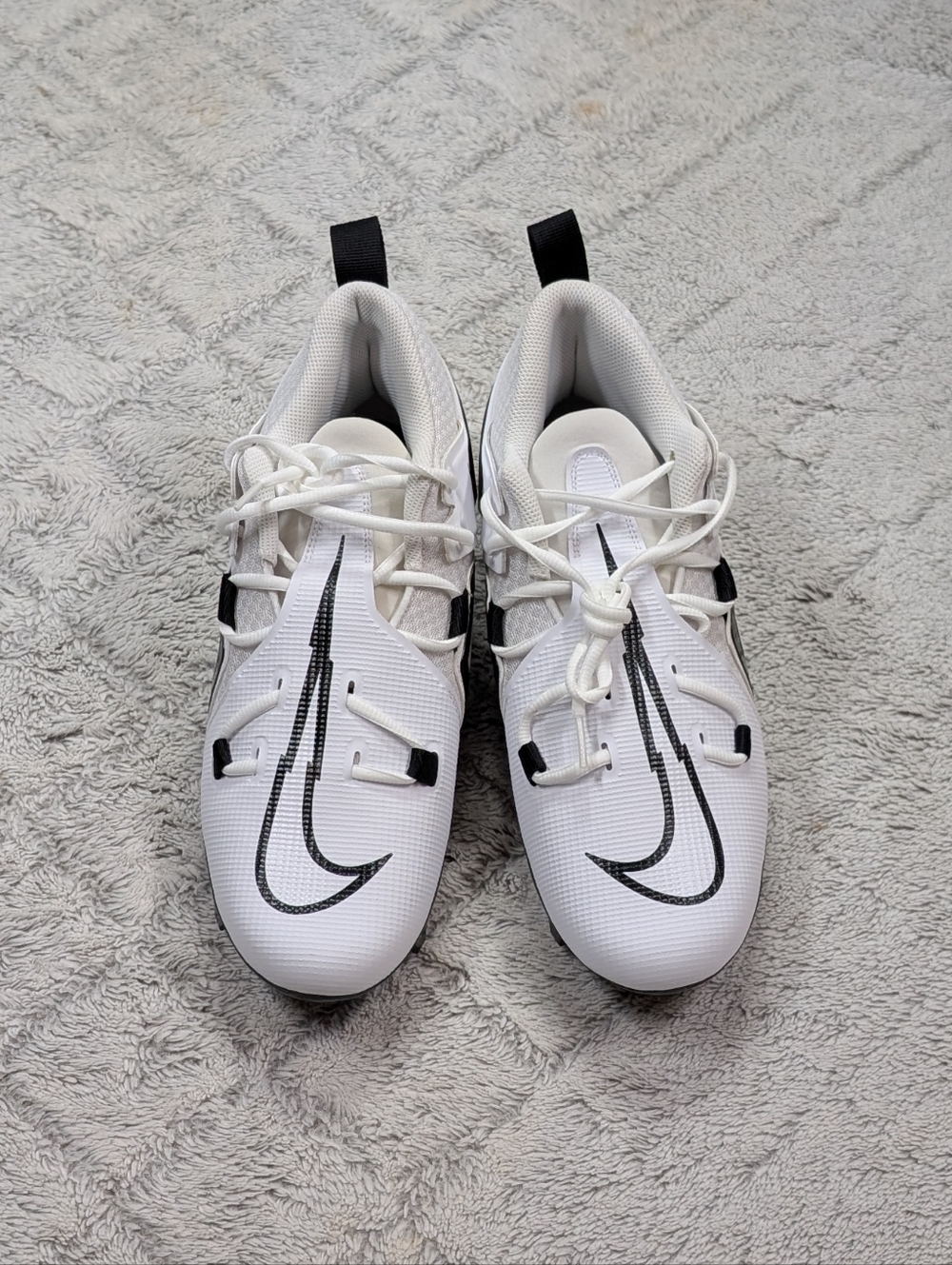 Nike Alpha Menace Pro 3 White Black Football Cleats Mens Size 10 CT6649-100 NEW - Picture 2 of 6